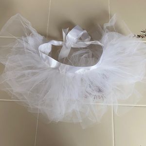 White tulle baby tutu